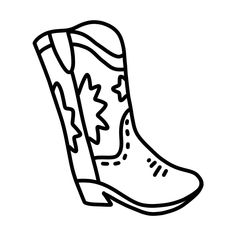 Little cowboy/western boot Drawing Cowboy Boots, Cowboy Boot Drawing, Cowboy Boot Clipart, Cowboy Boots Drawing, Boots Drawing, Boy Western, Poster Idea, Cute Easy Doodles, Easy Doodles