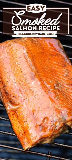 a close up photo of a piece of smoked salmon on smoker grates Treager Smoker Recipes Salmon, Hot Smoked Salmon Recipes, Salmon On The Smoker, Smoked Salmon Candy Recipe, Salmon Easy Recipe, Salmon Smoker, Sablefish Recipes, Smoked Salmon Brine