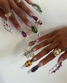 Exotic Nail Designs, Rasta Nails, Bedazzled Nails, Japan Hair, Basic Nails