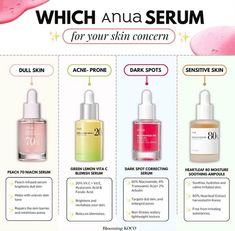 Anua serums Best Skincare Serum, Anua Skincare, Sensitive Acne Prone Skin, Beauty Treatments Skin Care, Natural Face Skin Care