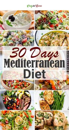 30 Days of Mediterranean Diet Meals Mediterranean Diet Meals, Mediterranean Diet Recipe, 1200 Calorie Diet Meal Plans, Mediterranean Diet Breakfast, Mediterranean Diet Food List, Mediterranean Recipes Healthy, Mediterranean Diet Recipes Dinners, Med Diet, Mediterranean Meals