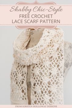 Crochet Mom a vintage look flower lace scarf Lacey Infinity Scarf Crochet Free Pattern, Summer Scarf Crochet, Super Scarf Crochet Patterns, Crochet Lacy Scarf, Crochet Muffler, Crochet Infinity Scarf Free Pattern, Scarf Inspiration, Crochet Lace Scarf Pattern, Crochet Flower Scarf