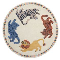 an animal rug is shown on the floor