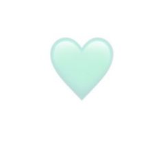 a light green heart on a white background