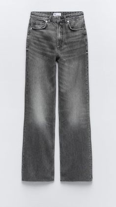 Cute Grey Jeans, Zara Grey Jeans, Baggy Grey Jeans, Grey Washed Jeans, Grey Baggy Jeans, Jeans Gris, Jean Zara, Dark Grey Jeans, High Waist Wide Leg Jeans