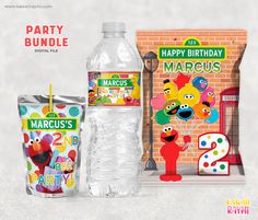 the birthday party package includes two water bottles, an ice - cream and a cup