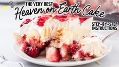 the very best heaven on earth cake step - by - step instructions