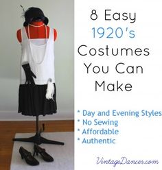 8 Easy 1920s Costumes You Can Make Diy 1920s Costume, 20s Inspired Outfits, 1920s Outfit, 20s Outfit, Gatsby Dresses, Twenties Party