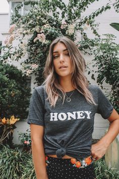 Honey TEES BOYFRIEND TEE (fits comfy and loose) You won't want to take off this best-selling unisex tee, featuring a uniquely soft triblend fabrication, modern fit, crew neck and short sleeves. Features: Sideseamed. Retail fit. Unisex sizing. *MADE WITH KINDNESS AND LOVE * Our orders are custom screen printed (by hand) per order with love from Mama Bird. *SHIPPING & TURNAROUND* Ships in 4 to 7 business days (We know you love speedy delivery). We do too! *RETURN POLICY- SIZE EXCHANGES ONLY* We pr Boy Mom Tshirt, Fits Comfy, Boyfriend Tshirt, Most Comfortable Bra, Custom Screen Printing, Black Peach, Comfortable Bras, Yellow Top, Mom Tees