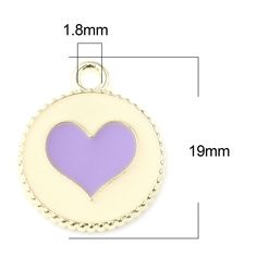 **Get this Charm for FREE with the purchase of any charm bracelet Good for charm bracelets, handbag charms, zipper pulls, and pendants, key rings, keychains and earrings. Pretty Enamel White/Purple Heart Pendant. Gold plated Zinc alloy, lead-free. Comes with jump ring or bail not pictured. All items in stock and ships from Tennessee. Free Shipping Cute Purple Jewelry With Heart Charm, Cute Purple Heart Beads Jewelry, Personalized Purple Heart Jewelry, Nickel-free Purple Heart Jewelry, Pink Heart Pendant, Saturn Planet, Earrings Pretty, Purple Mermaid, Heart Pendant Gold