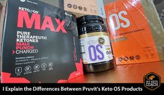 A clear comparison and explanation of the differences between Pruvits Keto OS products. Now find the right product for you. #ketosis Ketone Trial Packs, Pruvit Ketones Recipes, Hyper Ketosis, Keto Macros Calculator, Dieting Foods