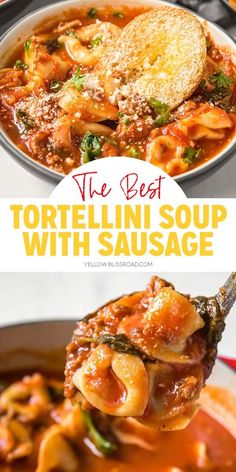 the best tortellini soup with sausage