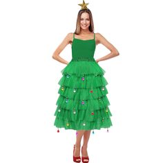 PRICES MAY VARY. Nice Combination: the Christmas costume set includes 1 green tutu skirt, 1 gold star headband, and 21 Christmas beard ornaments for men, which can be put into use separately or in combination to meet your Christmas tree cosplay demands Creative Designs: the fancy Christmas dress is designed with the eye catching Christmas gold star headband, full of Christmas elements, which looks vivid and stylish, suitable for you to decorate and add beautiful embellishments for your home Wide Tree Cosplay, Ornaments For Men, Party Dress Outfit, Beard Ornaments, Fancy Christmas, Green Tutu, Festival Headband