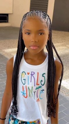 Curly Braids For Kids, Lemonade Braids For Kids, Hair Braid Designs, Zendaya Hair, Scalp Braids, Girly Hairstyles, Anniversaire Diy, Kids Braids, Lil Girl Hairstyles