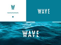 the wave logo is designed to look like it's floating in the ocean