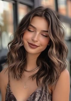 Balayage 2024 Trends, Dimensional Brunette Highlights, Dimensional Brown Hair, Highlights For Long Hair, Dimensional Brown, Long Hair For Women, Shades Of Brown Hair, Dimensional Hair, Cool Brown Hair