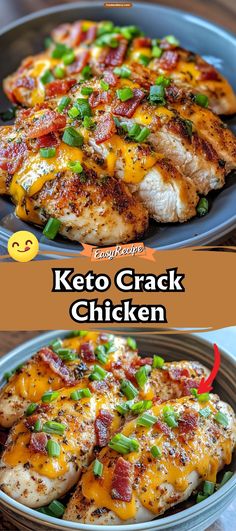 Indulge in Keto Crack Chicken, a creamy, cheesy, and bacon-laden dish that's low in carbs but high in flavor. This easy-to-make recipe is perfect for those on a ketogenic diet looking for satisfying comfort food. #CrackChicken #KetoDiet #LowCarbHighFlavor