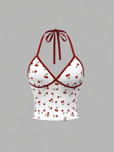 Summer Outfits Color, Self Adhesive Bra, Y2k Summer Outfits, Eyelash Extension Kits, Shein Icon, Y2k Summer, Cute Tank Tops, Cherry Print, Womens Tights