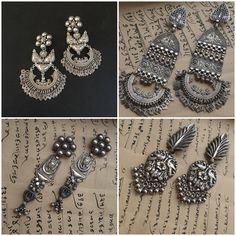 Handmade item (Earring) Materials:  Silver with Crystal Style: Traditional Description:-  Antique silver 925, Gemstone Engagement , Anniversary , Honeymoon, First Date for Women, Traditional Earring - Jhumki , Gift for Her Metal :- SOLID 925 sterling silver  ( Earrings are same as shown in the pictures. We have only one piece in this style and colour, hence you get what you see in the picture ) Package - Individual gift wrapped box How to care:- The sterling material itself is soft, this ring ba Silver Traditional Pierced Bridal Earrings, Elegant Silver Earrings With Oxidized Finish, Elegant Silver Danglers With Oxidized Finish, Silver Plug Earrings For Festive Occasions, Traditional Black Sterling Silver Earrings, Elegant Silver Bridal Earrings With Oxidized Finish, Silver Bridal Earrings With Oxidized Finish, Silver Oxidized Finish Bridal Earrings, Silver Metal Danglers As A Gift