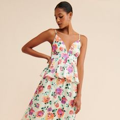 Floral Ruffle Maxi Dress | Nuuly Rent 2021 Outfits, Ruffle Maxi Dress, Ruffled Maxi Dress, Floral Ruffle, Boho Blouses, Simple Dresses, Halter Dress, Apparel Accessories, Maxi Dress