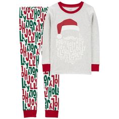 Your little one will sleep in comfort during the holidays in this boys' Carter's two piece Holly Jolly Santa pajama top & pajama pants set. Click on this KIDS APPAREL & SHOES GUIDE to find the perfect fit and more! Your little one will sleep in comfort during the holidays in this boys' Carter's two piece Holly Jolly Santa pajama top & pajama pants set. Click on this KIDS APPAREL & SHOES GUIDE to find the perfect fit and more! FEATURES 2-piece set includes pajama top and pajama pants Top: long sl Shoes Guide, Carters Size Chart, Santa Pajamas, Jolly Santa, Pajama Top, Holly Jolly, Boy's Clothing, Cool Kids, 2 Piece