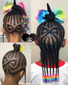 Braid Styles For Girls, Braids Beads, Girl Hair Dos, Toddler Hairstyles Girl