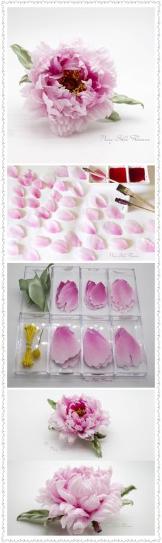 the process of painting flowers with acrylic paint