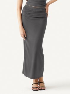 Cotton Jersey Ruched Side Pencil Maxi Skirt Mermaid Maxi Skirt, Maxi Pencil Skirt, Oversized Button Down Shirt, Skirt Medium, Cap Sleeve Top, Maxi Dress Cotton, Maxi Skirts, Work Wardrobe, Women Skirts Midi