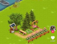 an image of a small garden in the game