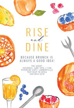 the cover of rise and dine because brunch is always a good idea