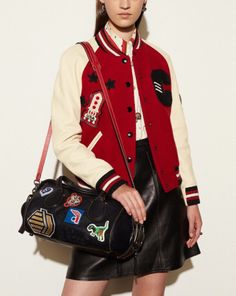 Varsity Patches, Bullion Embroidery, Vintage Bank, Gold Bullion, Fashion Photography Inspiration, Red Outfit