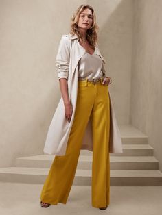 Lido Wide-Leg Wool Pant | Banana Republic