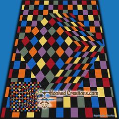 an image of a very colorful design on the cover of a computer book, called hooked creations