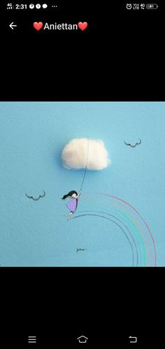 an image of a bird flying in the sky with a kite attached to it's back