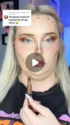 Dramatic Contour Makeup, Contour On Round Face, Face Countering Makeup Tutorial, Contour Before Foundation, How To Contour Your Double Chin, Contouring Before And After, Makeup To Make Face Slimmer, How To Hide Frown Lines With Makeup