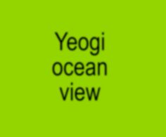 the words yeogi ocean view are black on a lime green background, and there is no image to describe