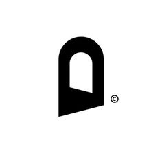 a black and white logo with the letter o