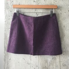 Length: 12" Waist: 28" Never Worn. In Excellent Condition. Black Inside Lining Purple Mini Skirt, Purple Skirt, Skirts Mini, Skirt Length, Color Purple, Plum, Mini Skirt, Womens Skirt, Mini Skirts