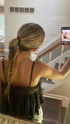 Follow me for more hair inspo:) @keckennedy Hair Updos Easy, Slicked Back Hairstyles, Updos Easy, Soccer Hair, Slicked Back Ponytail, Hairstyles 2024, Sport Hair, Easy Hair Updos, Slick Back