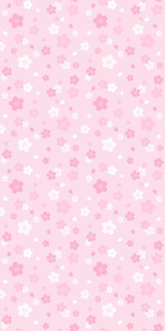 a pink and white flower pattern on a light pink background with small flowers in the center