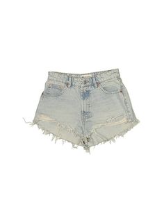 Zara Denim Shorts Size: 4 Bottoms - used. 100% Cotton | Zara Denim Shorts: Blue Bottoms - Size 4 Cheap Zara Jean Shorts, Cheap Zara Denim Shorts, High Waist Distressed Washed Blue Bottoms, High Waist Ripped Washed Blue Bottoms, Distressed Light Wash Bottoms Short Length, Distressed Light Wash Short Bottoms, Distressed Light Wash Shorts, Light Wash Distressed High-waisted Shorts, Washed Blue Distressed Short Bottoms