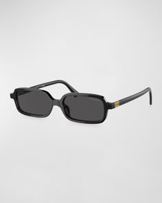 Miu Miu Sunglasses Cat Eye, Mui Mui Sunglasses, Eye Accessories, Miu Miu Logo, Mui Mui, Miu Miu Sunglasses, Miuccia Prada, Rectangle Sunglasses, Nose Bridge