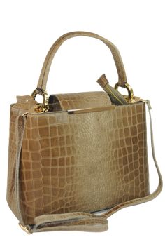 Misty U.S.A. 100% Genuine Cowhide Leather Handbags Made In Italy - Brangio Italy Co. Leather Evening Bag With Handles For Everyday Use, Everyday Leather Evening Bag With Handles, Luxury Evening Bag For Daily Use, Leather Evening Shoulder Bag With Handles, Luxury Brown Tote Evening Bag, Leather Evening Bag With Handles For Shopping, Leather Evening Bag For Shopping, Gold Leather Shoulder Bag With Top Carry Handle, Leather Handheld Evening Bag