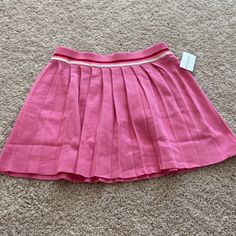 Nwt In Size S. Knit, Pleated Flare Skirt. In Perfect New Condition. Really Cute Pink Color, Totally Pretty Look. 55% Acrylic 45% Cotton. Soft Ribbed Pleated Knit Mini Skirt- Size S. Unlined. Striped Ribbed Waistband. Length 15.5”. Waistband 13.25”. No Trades Fitted Knit Skirt For Spring, Knit Mini Skirt For Spring, Spring Knit Mini Skirt, Casual Spring Knit Skirt, Casual Knit Skirt For Spring, Pleated Flare Skirt, Pleated Knit, Flare Skirt, Cute Pink