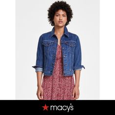 in stock Womens Levi Trucker Jacket, Levi's Long Sleeve Denim Jacket, Classic Levi's Button-up Denim Jacket, Spring Pre-washed Medium Wash Denim Jacket, Levi's Medium Wash Button-up Denim Jacket, Levis Women, Trucker Jacket, Women's Coats & Jackets, Jean Jacket