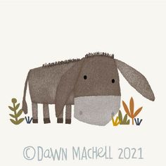 a drawing of a donkey with the words down march on it's back side