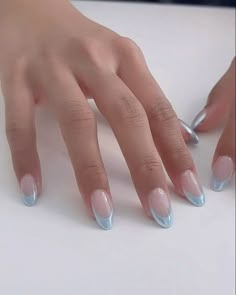 Tip Chrome Nails, French Tip Chrome Nails, French Tip Chrome, Summery Nails, Her Nails, Tip Nails, Minimalist Nails, Fire Nails