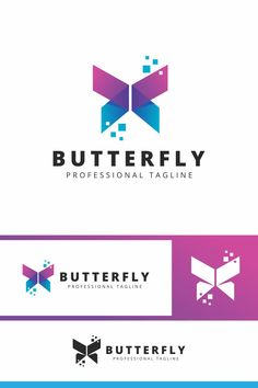 the logo for butterfly professional tagline, which is designed to look like an abstract geometric design