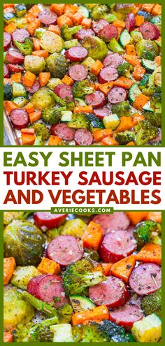 easy sheet pan turkey sausage and veggies is the perfect side dish for any meal