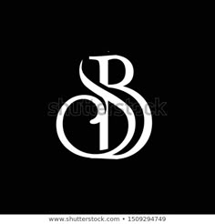 the letter b and s is inscribed in white on a black background